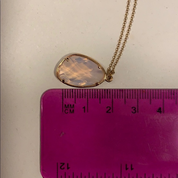 Natural Rose Quartz Pendant With Chain Oval Facet - Picture 6 of 6